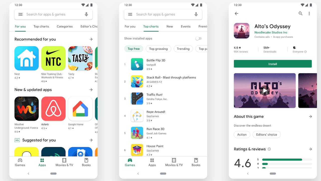 Google Updated Play Store Design