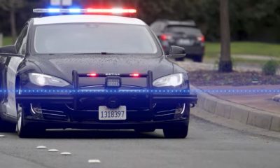 Tesla Car Runs Out Of Battery During Us Police Chase