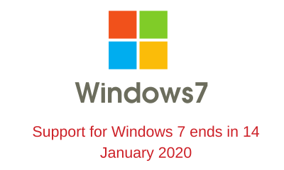 Support for Windows 7 ends in January 2020