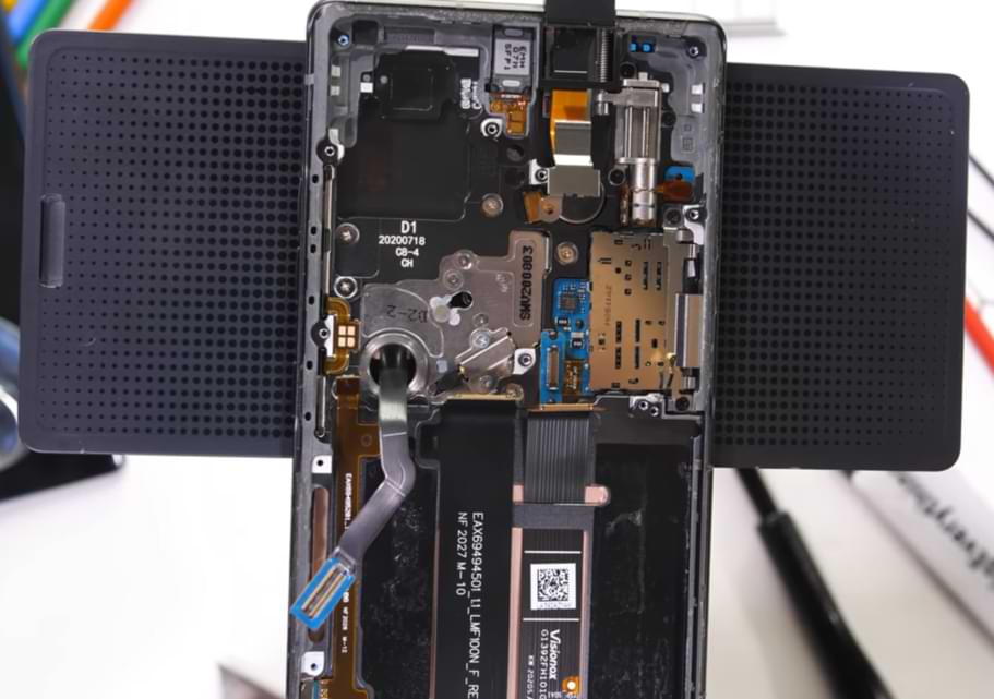 Seeing the Inside Components of the LG Wing Smartphone and How the Hinges Work