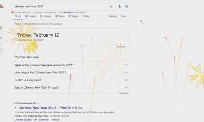 Google Will Show Fireworks in Every Search About Chinese New Year 2021