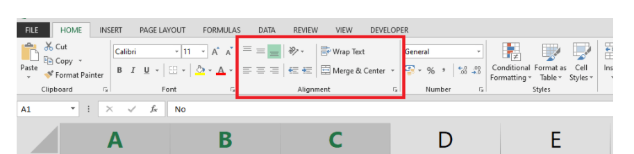 How to Arrange Text in the Center of a Microsoft Excel Table