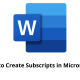 How to Create Subscripts in Microsoft Word