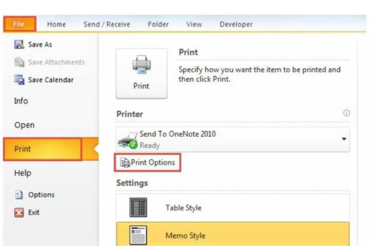 How to Create a Custom Print in Microsoft Outlook