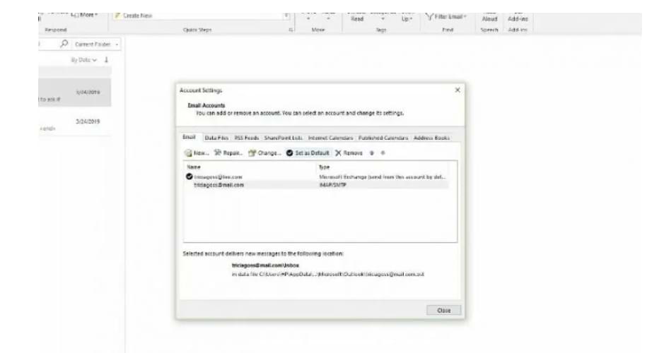 How to Set Default Account in Microsoft Outlook
