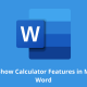How to Show Calculator Features in Microsoft Word