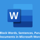 How to Block Words, Sentences, Paragraphs, Documents in Microsoft Word