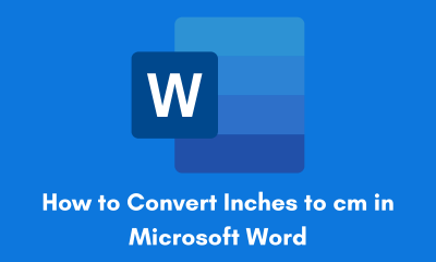 How to Convert Inches to cm in Microsoft Word
