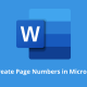 How to Create Page Numbers in Microsoft Word