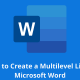 How to Create a Multilevel List in Microsoft Word