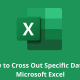 How to Cross Out Specific Data in Microsoft Excel