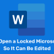 How to Open a Locked Microsoft Word So It Can Be Edited