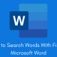 How to Search Words With Find in Microsoft Word