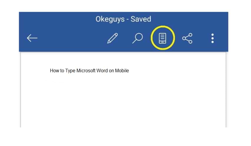 How to Type Microsoft Word on Mobile