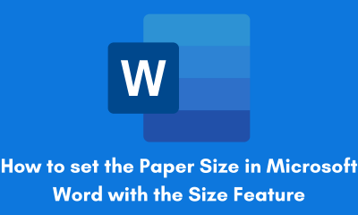 How to set the Paper Size in Microsoft Word with the Size Feature