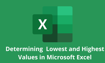 Determining Lowest and Highest Values ​​in Microsoft Excel