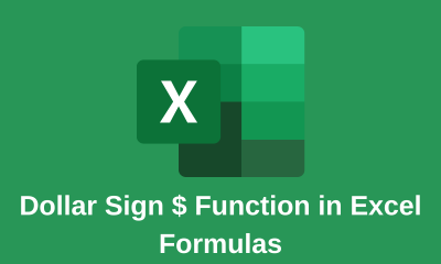 Dollar Sign $ Function in Excel Formulas