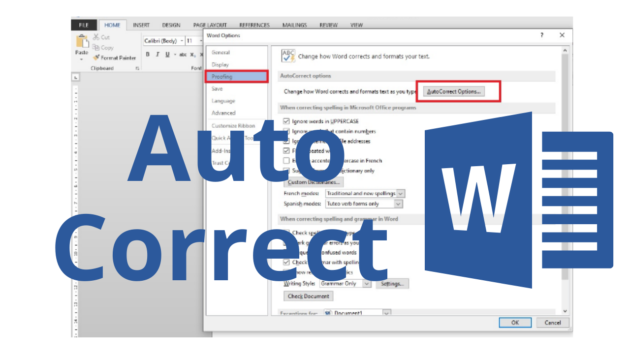HOW TO DISABLE AUTOCORRECT IN WORD
