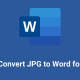How to Convert JPG to Word for Editing