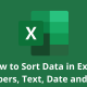 How to Sort Data in Excel (Numbers, Text, Date and Time)