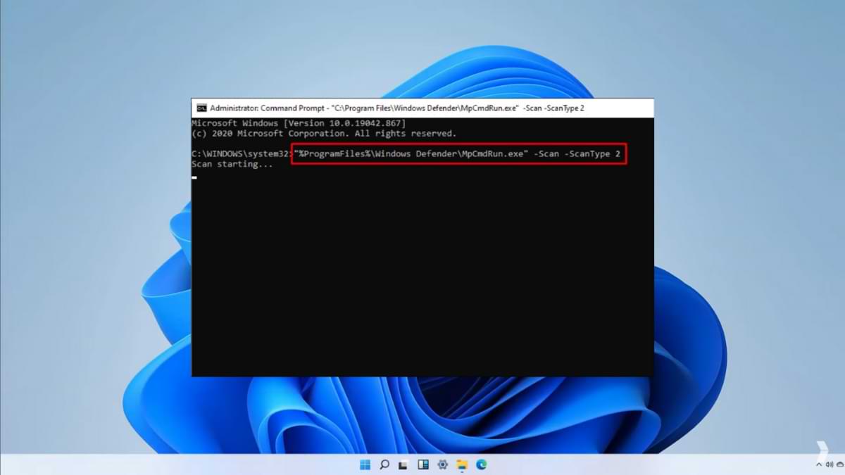 How to Full Scan Windows Defender in Windows 11 Using Command Prompt