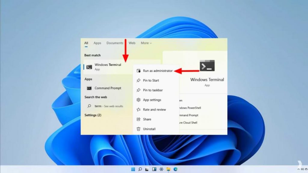 Open Windows Terminal As Administrator in Windows 11