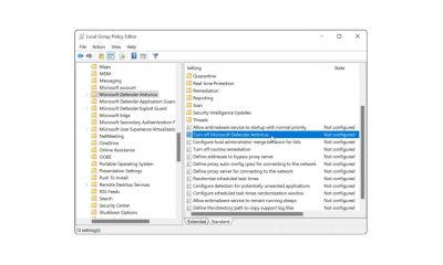 How to Disable Windows Defender in Windows 11 Using Local Group Policy Editor